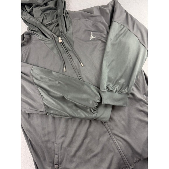Jordan‎ Hoodie Men's 2XL Black Full Zip Vintage Nike Jumpman Lined Warmup Jacket - Picture 10 of 16